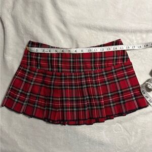Tripp NYC plaid mini skirt